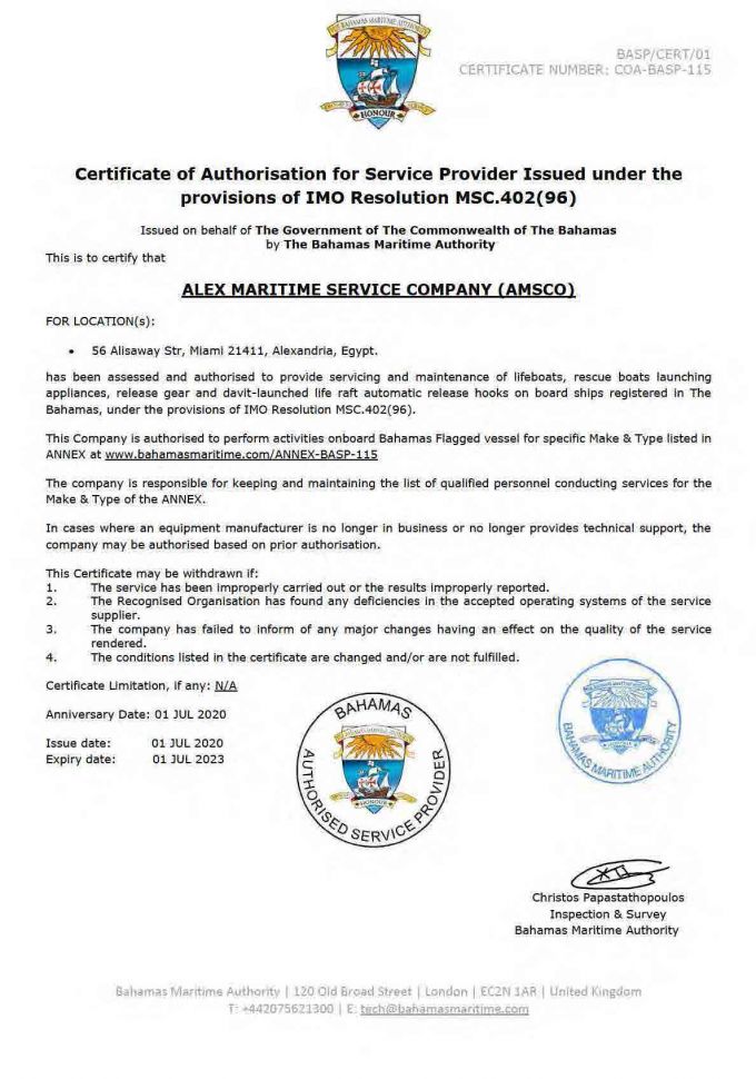 Alex Maritime Service Company [AMSCo]