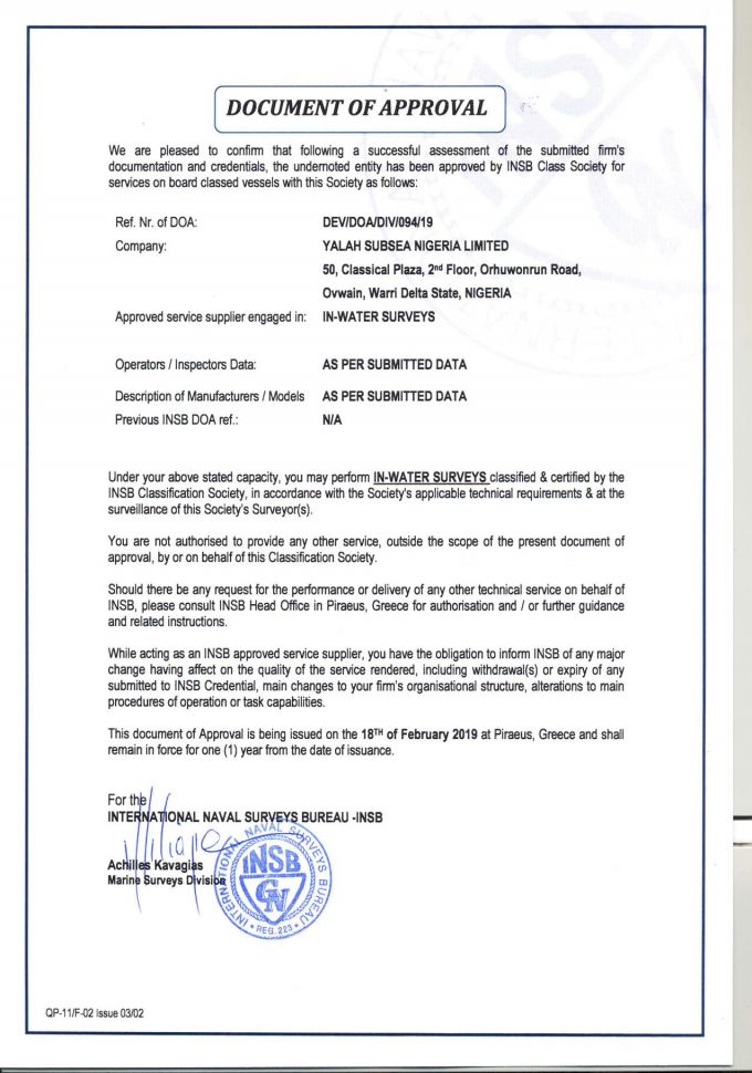 YALAH SUBSEA NIGERIA LIMITED