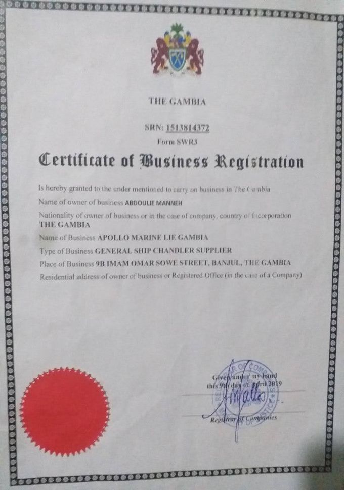 Apollo Marine Lie Gambia Co Ltd