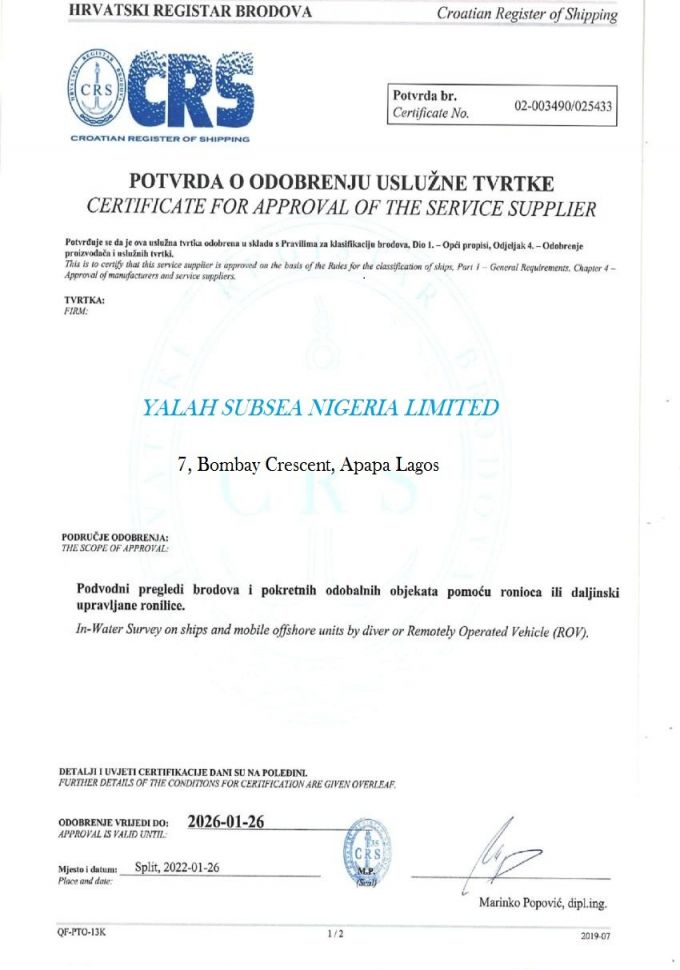 YALAH SUBSEA NIGERIA LIMITED