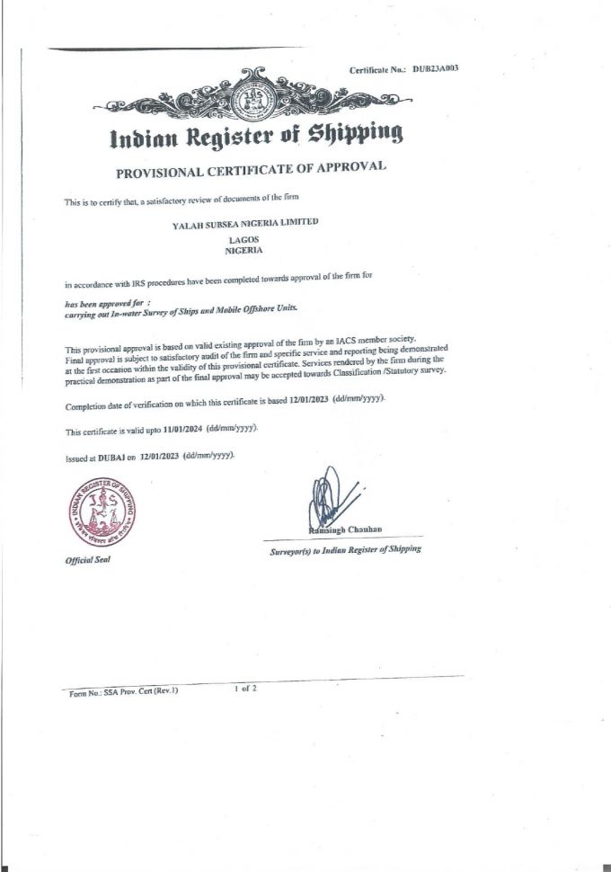 YALAH SUBSEA NIGERIA LIMITED